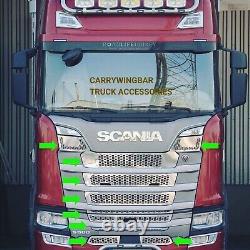Truck Front Grill for Scania NG/S Series S500 2017-2024 Chrome Stainless Steel