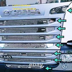 Truck Front Grill for Scania R400-R440 Narrow Cabin Without Sensor Chrome steel