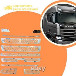 Truck Front Grill for Scania R Series 2017-2024 Chrome Stainless Steel