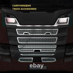 Truck Front Grill for Scania R Series 2017-2024 Chrome Stainless Steel