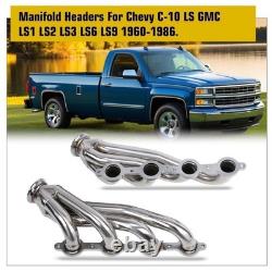 Truck Headers For LS series engine swaps Direct Fit New Stainless Steel 2Pcs
