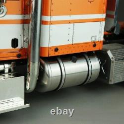 Truck Metal Round Fuel Tank Silver Color Stainless Steel 1/14 For Tamiya King GL
