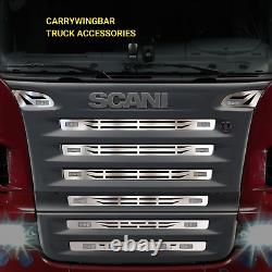 Truck Scania R P Series 2004-2009 Striped Grill Chrome Stainless steel