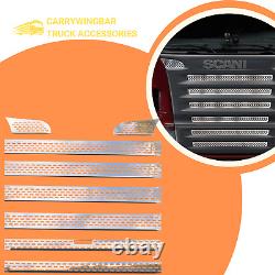 Truck Scania R Series 2004-2009 Perforated Grill Chrome Stainless steel