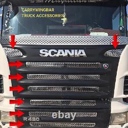 Truck Scania R Series 2004-2009 Perforated Grill Chrome Stainless steel