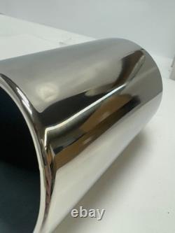 Truck Stainless Steel Rolled Angle Exhaust Tip 2.5 Inlet 5 Outlet 12 Long