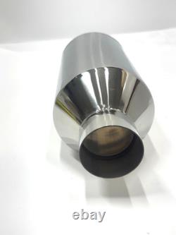 Truck Stainless Steel Rolled Angle Exhaust Tip 2.5 Inlet 5 Outlet 12 Long