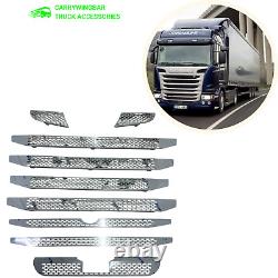 Truck Wide Front Grill for Scania Streamline With Sensor Chrome Stainless steel