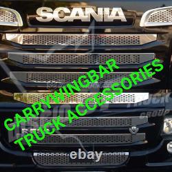 Truck Wide Front Grill for Scania Streamline With Sensor Chrome Stainless steel