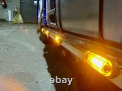 UNIVERSAL STAINLESS STEEL LIGHT BAR 110 CM Whit 5 LEDs LORRY TRUCK VAN