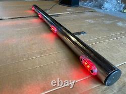 UNIVERSAL STAINLESS STEEL LIGHT BAR 110 CM Whit 5 LEDs LORRY TRUCK VAN