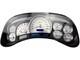 Us Speedo Blue Font Stainless Steel Gauge Face For 03-05 Gm/chevy Truck & Suv