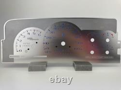 US Speedo Blue Font Stainless Steel Gauge Face for 95'-98' GM/Chevy Truck & SUV
