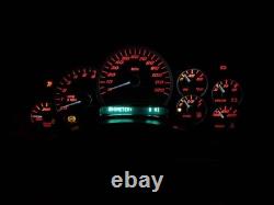 US Speedo Red Font Stainless Steel Gauge Face for 03-05 GM/Chevy Truck & SUV