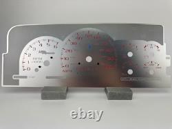 US Speedo Red Font Stainless Steel Gauge Face for 95'-98' GM/Chevy Truck & SUV