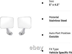 United Pacific Stainless Steel Exterior Mirror Set for 1970-72 Chevy/Gmc Truck