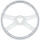 United Pacific 18 Polished Stainless Steel Steering Wheel Universal Truck 88210