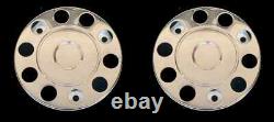 Universal 22.5 Wheel Hub Cover Stainless Steel x2Pcs to fit All Trucks & Buses