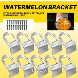 Universal 304 Stainless Steel Watermelon Lamp Brackets Set 10X For Trailer Truck