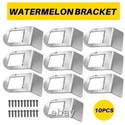 Universal 304 Stainless Steel Watermelon Lamp Brackets Set 10X For Trailer Truck