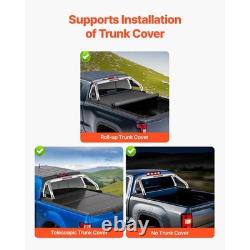 Universal Adjustable Truck Bed Roll Bar with LED Brake Light, Stainless Steel