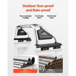 Universal Adjustable Truck Bed Roll Bar with LED Brake Light, Stainless Steel