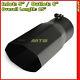 Universal Exhaust Tip Truck Angled Octagon Black 15in. Bolt-on 5 In 6 Out 256692