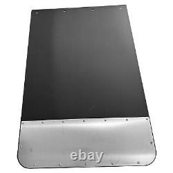 Universal Semi Truck Mud Flaps 24 x 36 with Stainless Steel Plates- Set Of 2