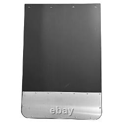 Universal Semi Truck Mud Flaps 24 x 36 with Stainless Steel Plates- Set Of 2