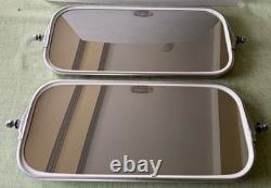 VELVAC 7x16 V-Back West Coast Truck Mirror Stainless Steel 708022 Pair