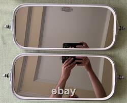 VELVAC 7x16 V-Back West Coast Truck Mirror Stainless Steel 708022 Pair
