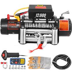 VEVOR 12000LBS Electric Winch Waterproof Truck Trailer 85FT Steel Rope Off-Road