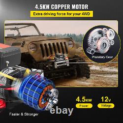 VEVOR 12000LBS Electric Winch Waterproof Truck Trailer 85FT Steel Rope Off-Road