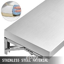 VEVOR 6Ft Shelf for Concession Window Food Truck Accessories Stainless Steel