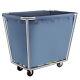 Vevor 8 Bushel Basket Truck Canvas Laundry Cart Basket Stainless Steel 3 Wheels