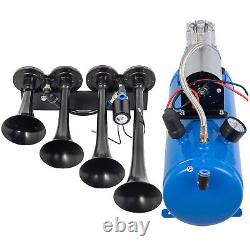 VEVOR Air Horn Truck Train Horns Kit 12 Volt with6L Air Compressor 4 Trumpet 150db