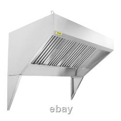 VEVOR Commercial Exhaust Hood 5FT Food Truck Hood Exhaust 201 Stainless Steel