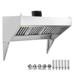 VEVOR Commercial Exhaust Hood 6FT Food Truck Hood Exhaust 201 Stainless Steel
