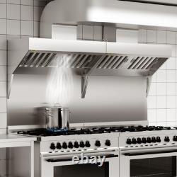 VEVOR Commercial Exhaust Hood 6FT Food Truck Hood Exhaust 201 Stainless Steel