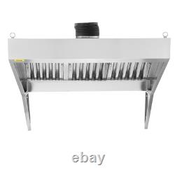 VEVOR Commercial Exhaust Hood 6FT Food Truck Hood Exhaust 201 Stainless Steel