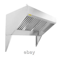VEVOR Commercial Exhaust Hood 6FT Food Truck Hood Exhaust 201 Stainless Steel