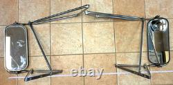 VINTAGE FORD BIG TRUCK SIDE VIEW MIRROR SET, STAINLESS STEEL, LH/RH, TOWING, 60-70s
