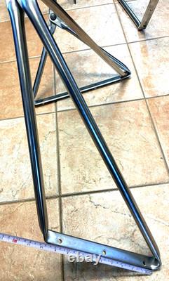 VINTAGE FORD BIG TRUCK SIDE VIEW MIRROR SET, STAINLESS STEEL, LH/RH, TOWING, 60-70s