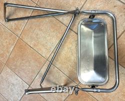 VINTAGE FORD BIG TRUCK SIDE VIEW MIRROR SET, STAINLESS STEEL, LH/RH, TOWING, 60-70s