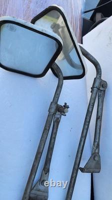 VINTAGE FORD TRUCK SIDE VIEW MIRROR SET, STAINLESS STEEL, LH/RH, TOWING, 60-70s