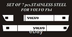 VOLVO FH4 Truck 7 Pcs Side Spoiler Skirt Fairing Covers Polished Stainless Steel