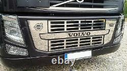 VOLVO FH FM 2010-14 Truck Front Grill Grid Covers Polished Stainless Steel 5 pcs