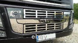 VOLVO FH FM 2010-14 Truck Front Grill Grid Covers Polished Stainless Steel 5 pcs