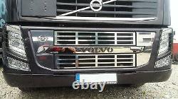 VOLVO FH FM 2010-14 Truck Front Grill Grid Covers Polished Stainless Steel 5 pcs