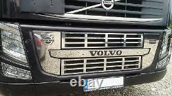 VOLVO FH FM 2010-14 Truck Front Grill Grid Covers Polished Stainless Steel 5 pcs